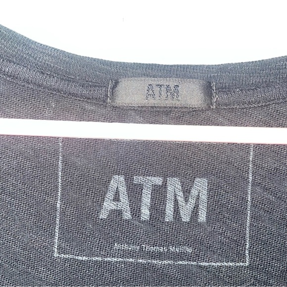 ATM Anthony Thomas Melillo Black V Neck Basic Top Small - Picture 5 of 8
